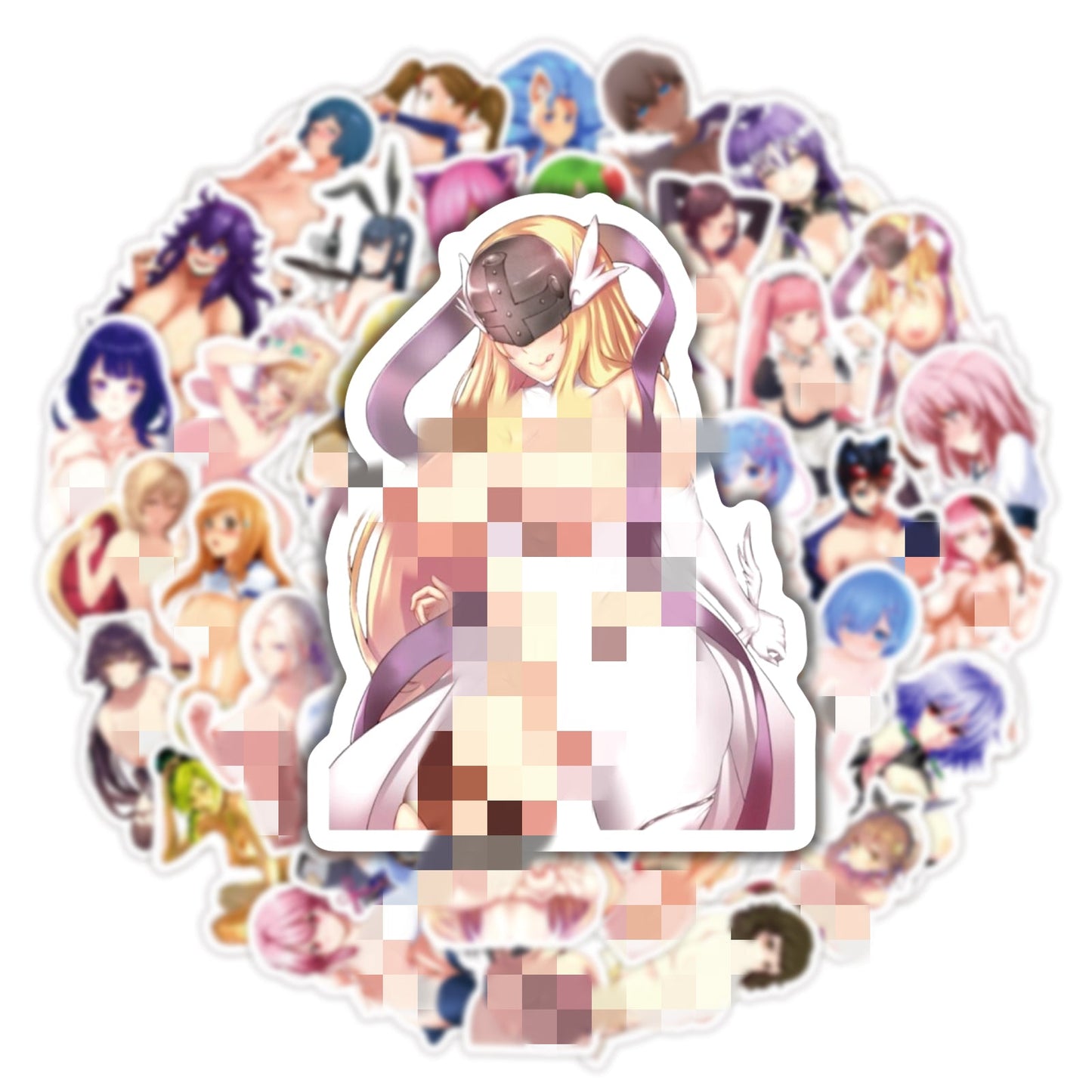 50pcs Hentai Anime Sexy Girls Stickers Waifu Adults Decals DIY Tablet Scrapbooking Luggage Phone PVC Graffiti Sticker Pack