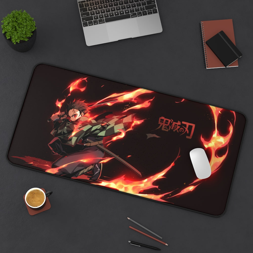 Demon Slayer Mouse pad Anime Large Desk Mat - Tanjirou - The Mouse Pads Ninja 31" × 15.5" Home Decor