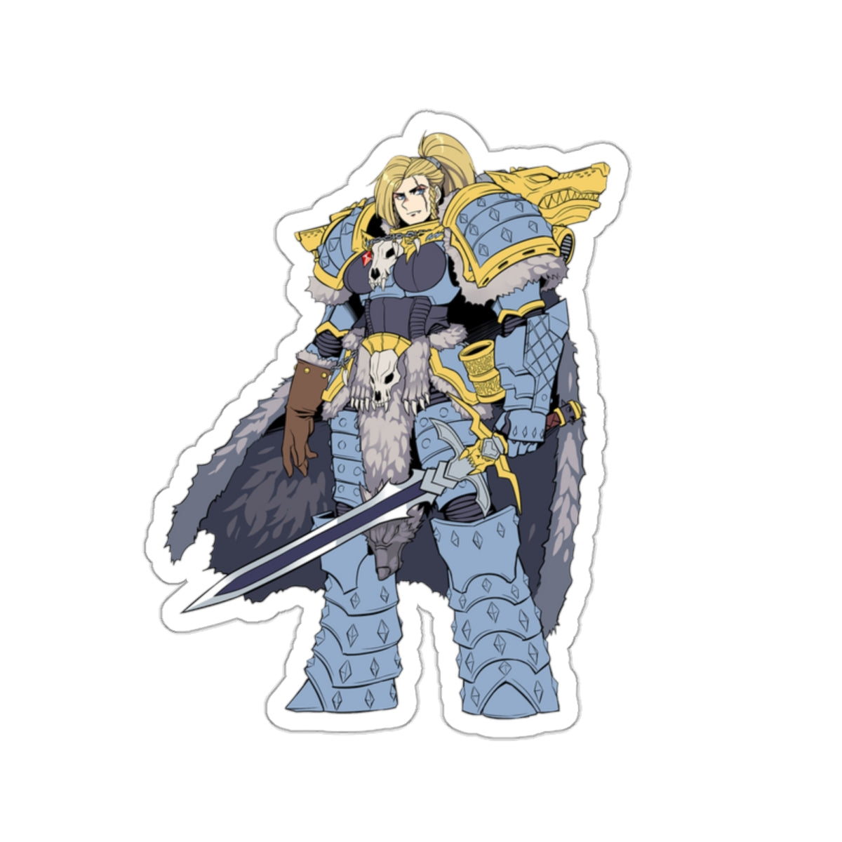 Female Leman Russ Warhammer 40k Waterproof Sticker - Weatherproof Vinyl Car Decal