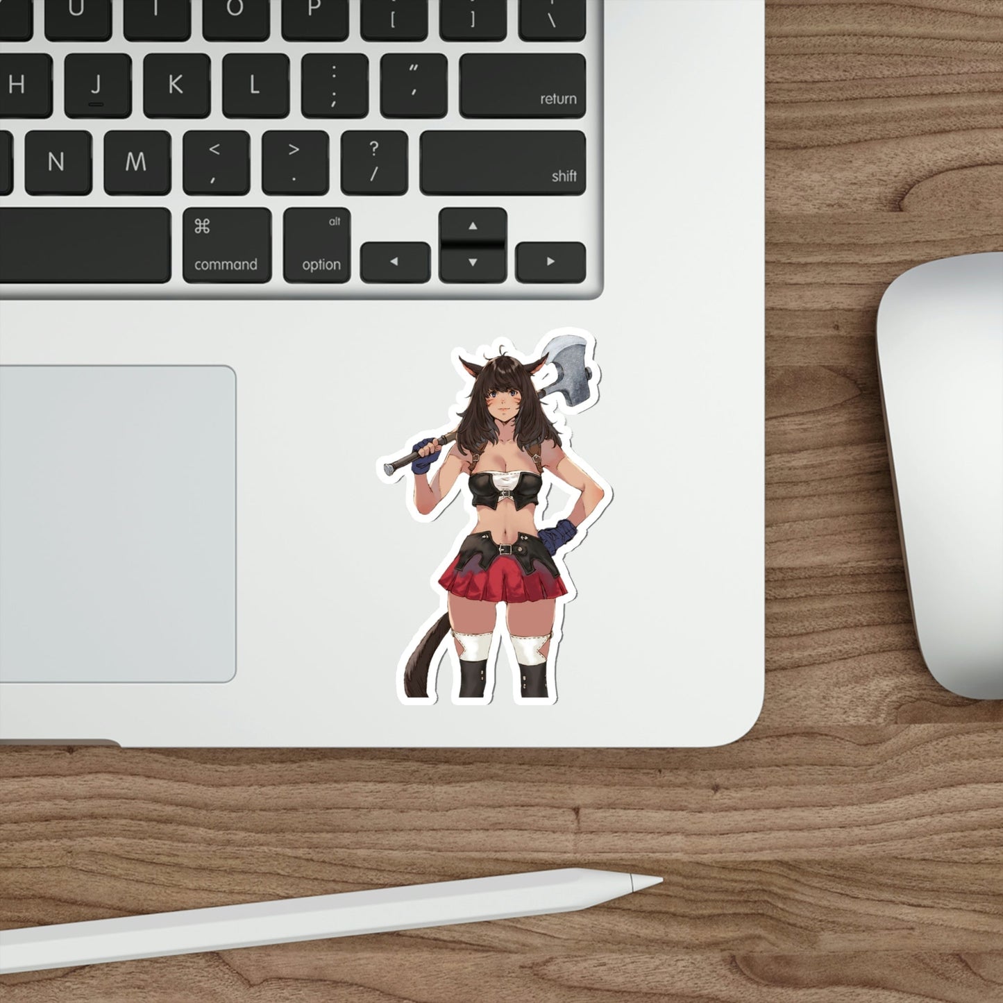 Sexy Miqo'te Final Fantasy 14 Waterproof Sticker - Weatherproof Vinyl Car Decal