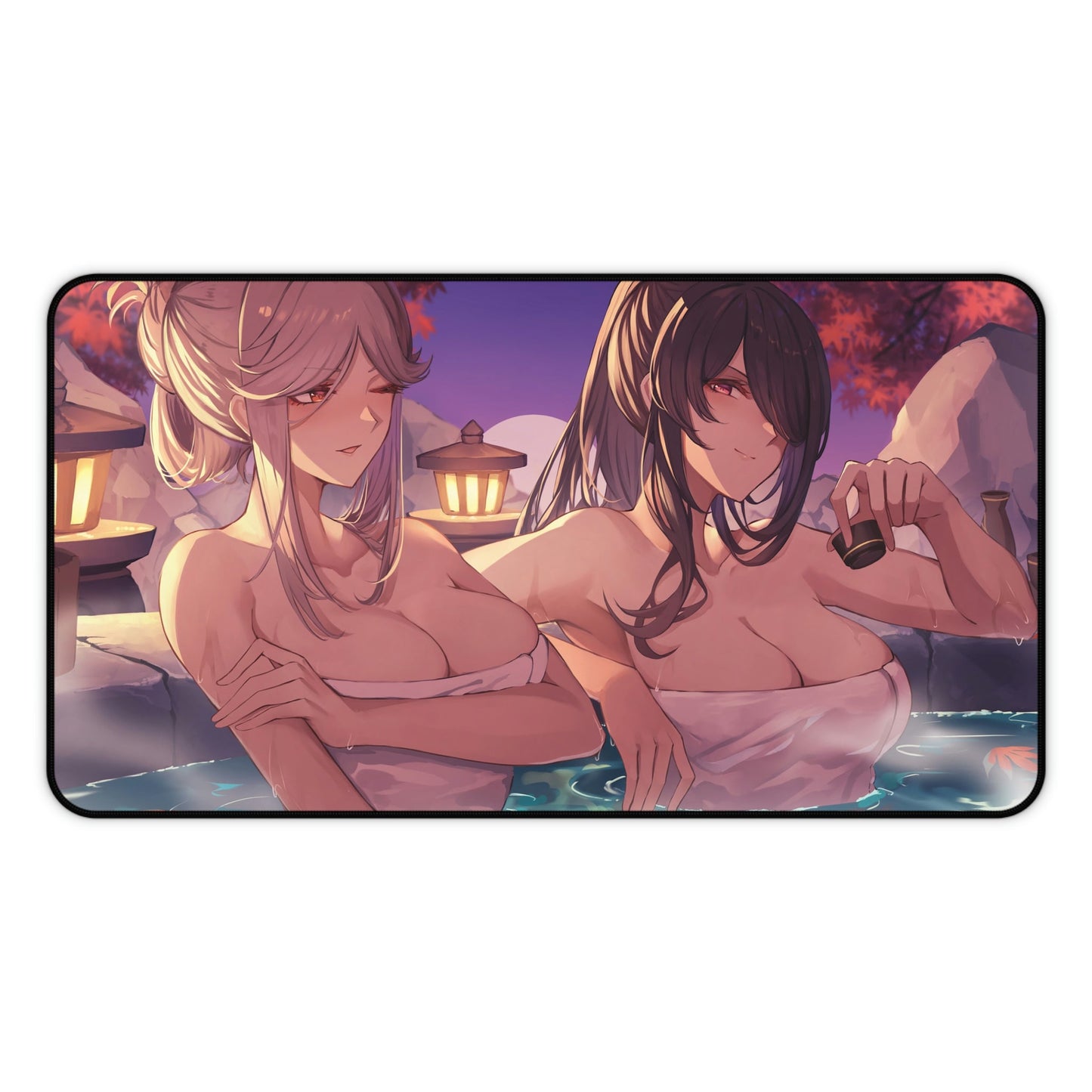 Genshin Impact Mousepad - Onsen Beidou And Ningguang Large Desk Mat - Mouse Pad - Gaming Playmat