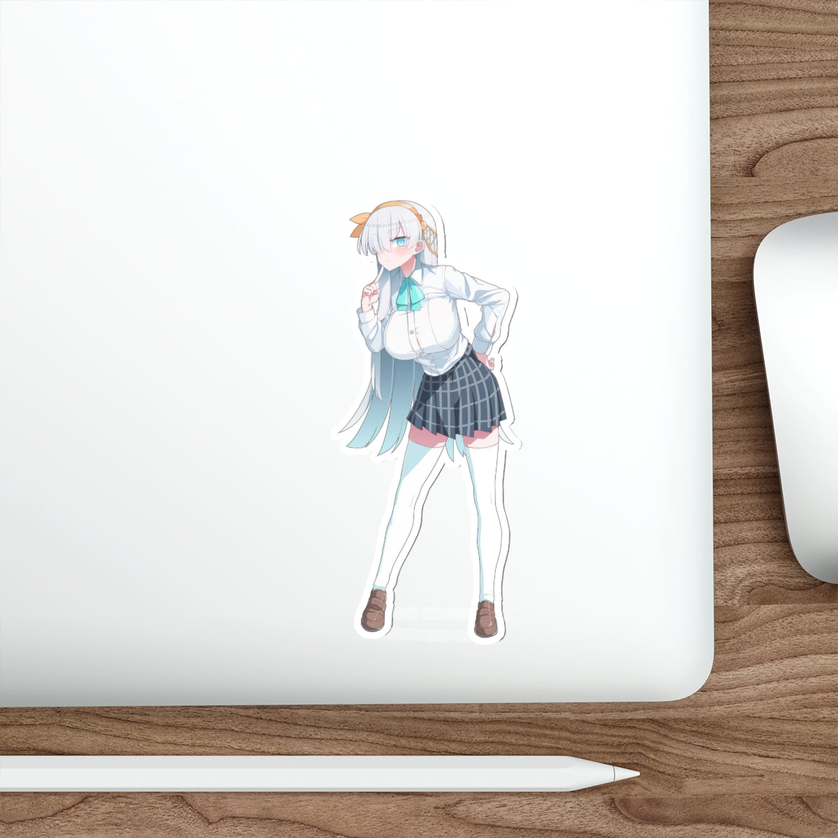 Busty School Girl Anastasia Fate Grand Order Waterproof Sticker - Weatherproof Vinyl Car Decal