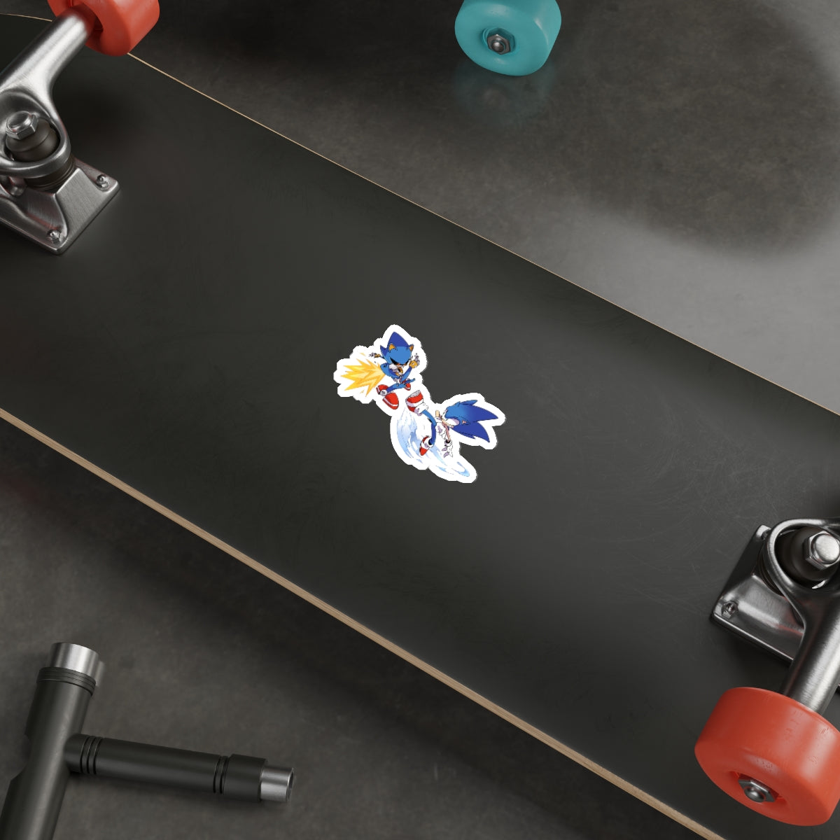 Metal Sonic and Sonic the Hedgehog Waterproof Sticker - Weatherproof Vinyl Car Decal