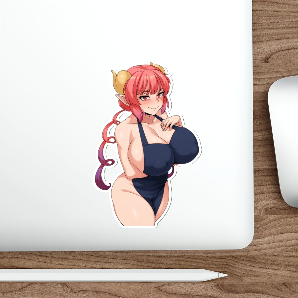 Ilulu Dragon Maid Big Boobs Waterproof Sticker - Ecchi Vinyl Decal