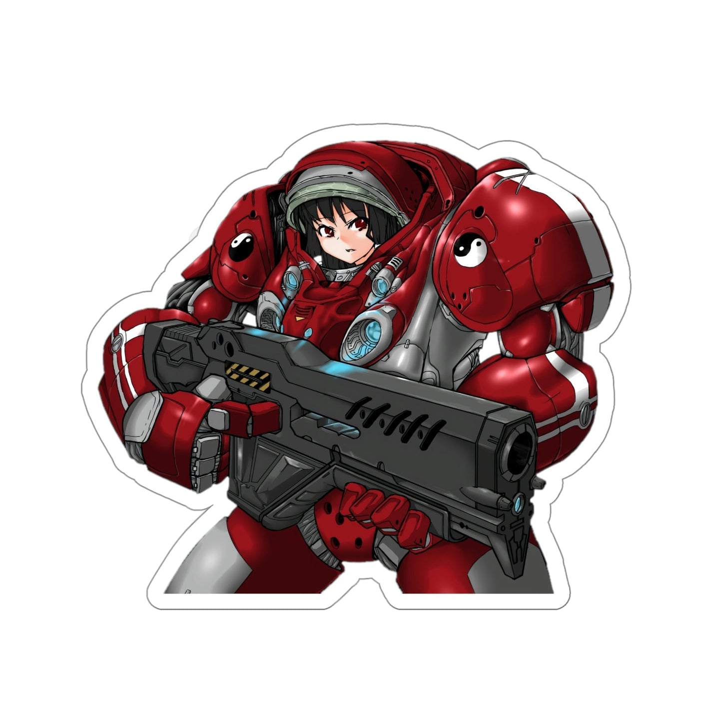 Reimu Touhou Terran Marine Waifu Starcraft Waterproof Sticker - Weatherproof Vinyl Car Decal