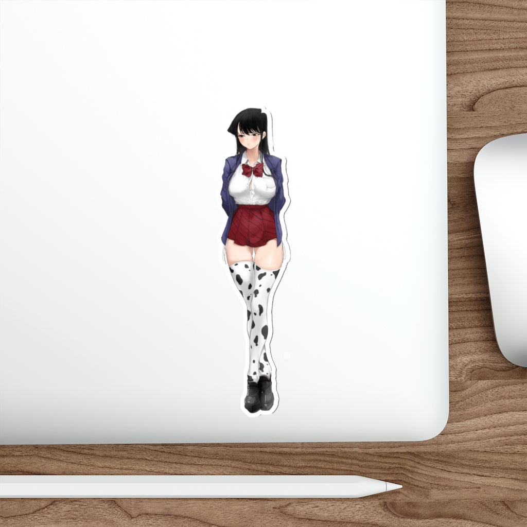 Komi San Sexy School Girl Waterproof Sticker - Ecchi Vinyl Decal