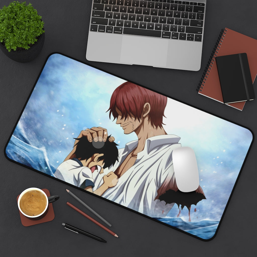 Shanks & Luffy - One Piece Large Mouse Pad / Desk Mat - The Mouse Pads Ninja Home Decor