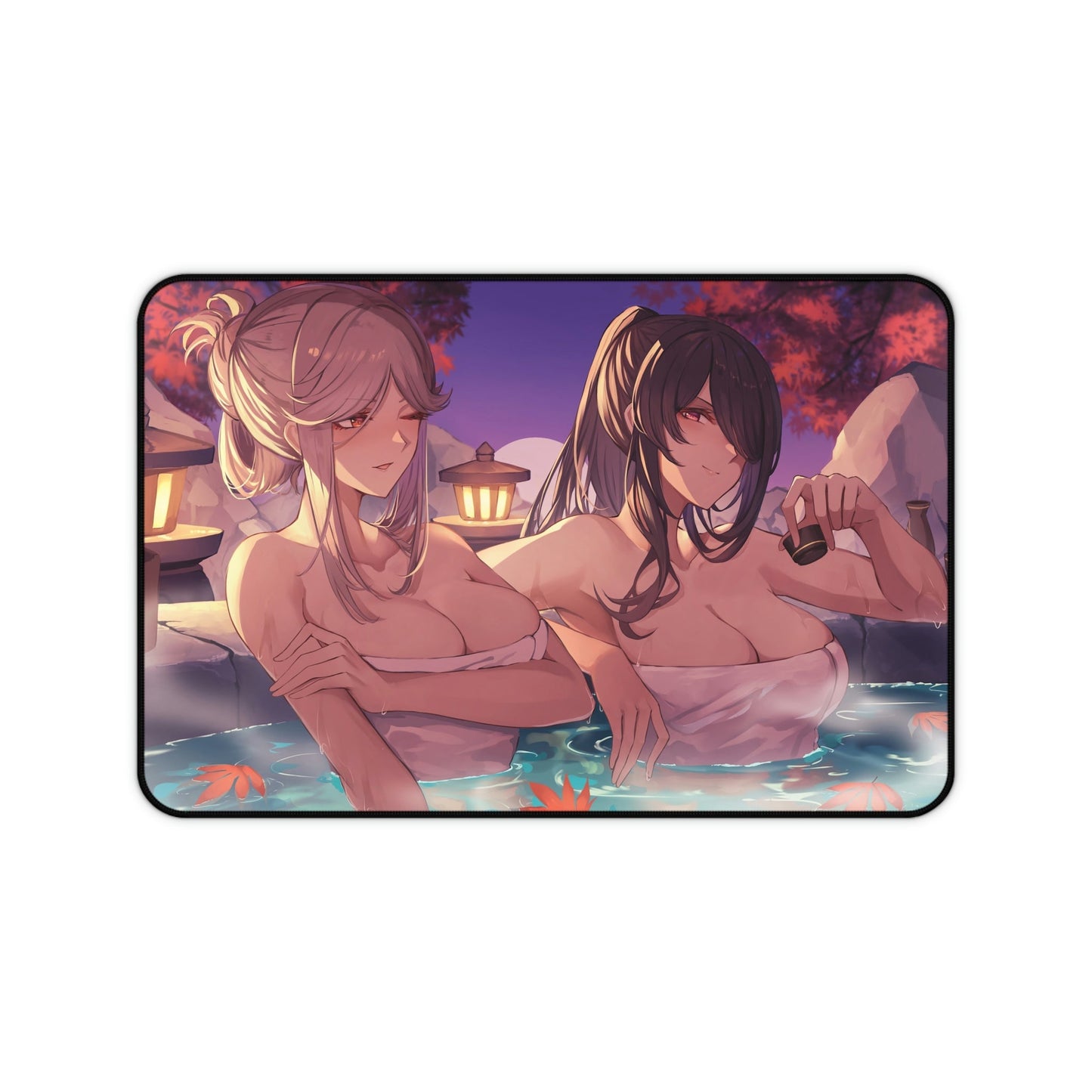 Genshin Impact Mousepad - Onsen Beidou And Ningguang Large Desk Mat - Mouse Pad - Gaming Playmat