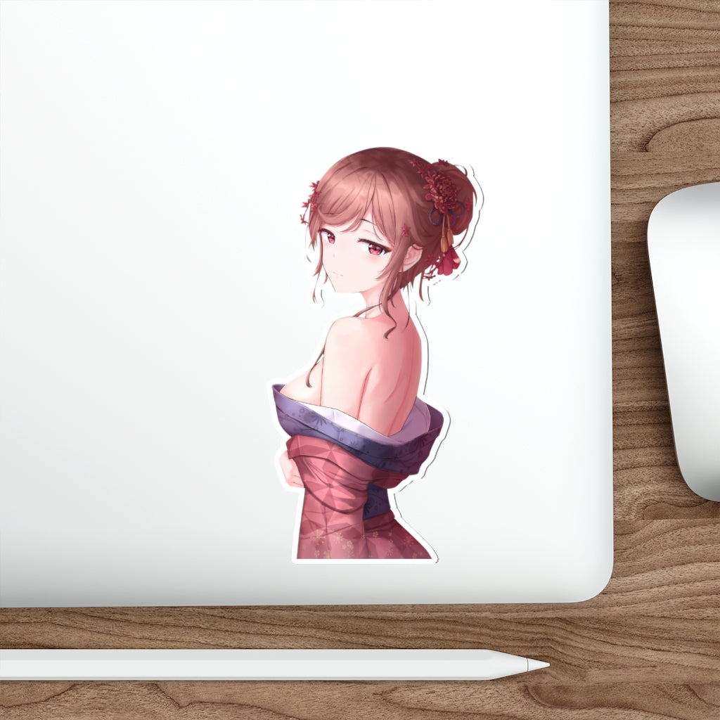 Zombieland Saga Sexy Kimono Yugiri Waterproof Sticker - Ecchi Vinyl Decal