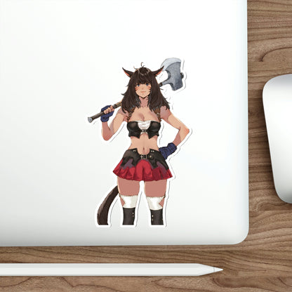 Sexy Miqo'te Final Fantasy 14 Waterproof Sticker - Weatherproof Vinyl Car Decal