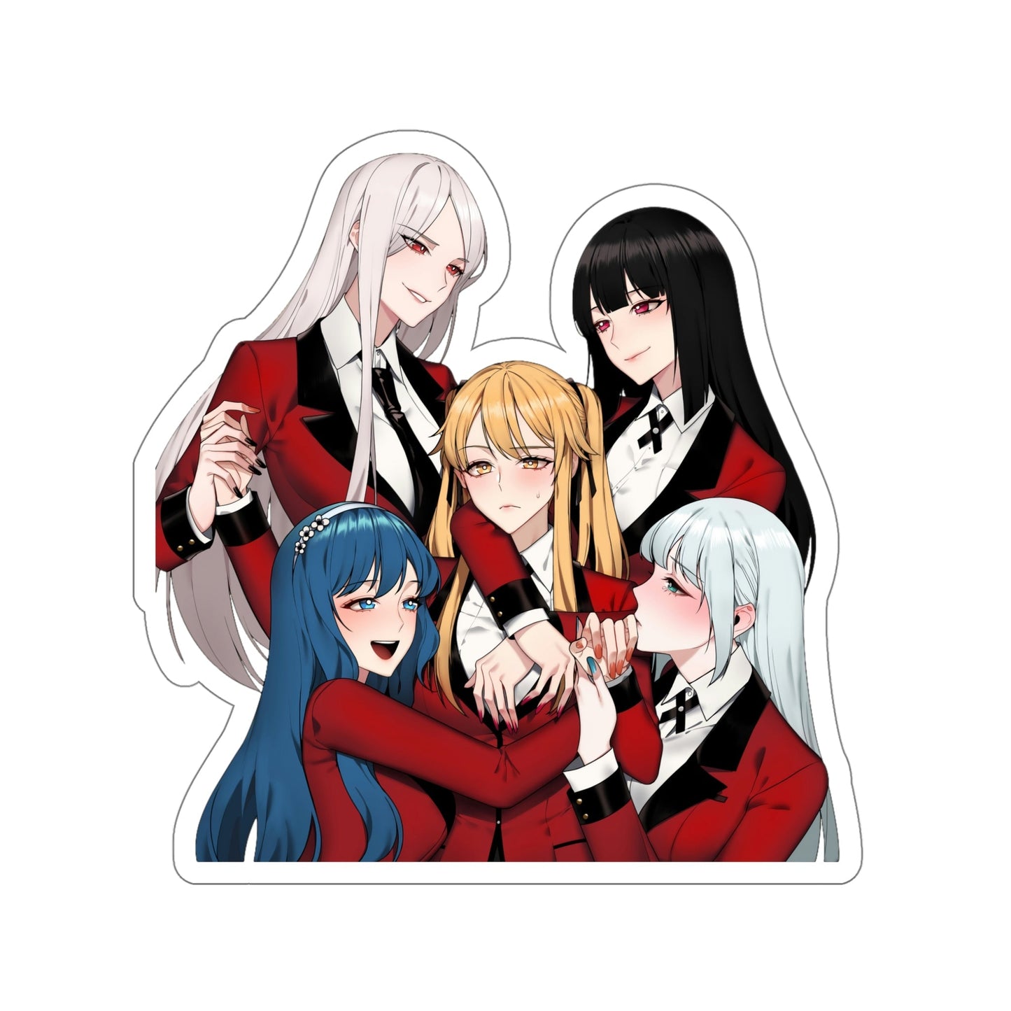 Kakegurui Compulsive Gambler Waifus Waterproof Sticker - Weatherproof Vinyl Car Decal