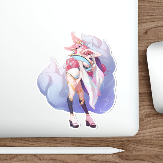 Ahri League of Legends Sexy Kimono Waterproof Sticker - Ecchi Vinyl Decal