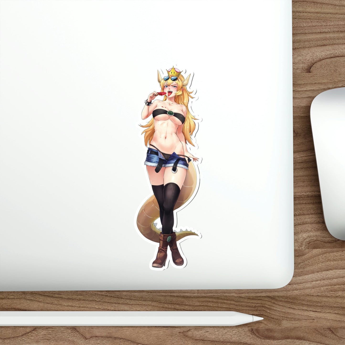 Sexy Bowsette Ice Cream Waterproof Sticker - Weatherproof Vinyl Car Decal