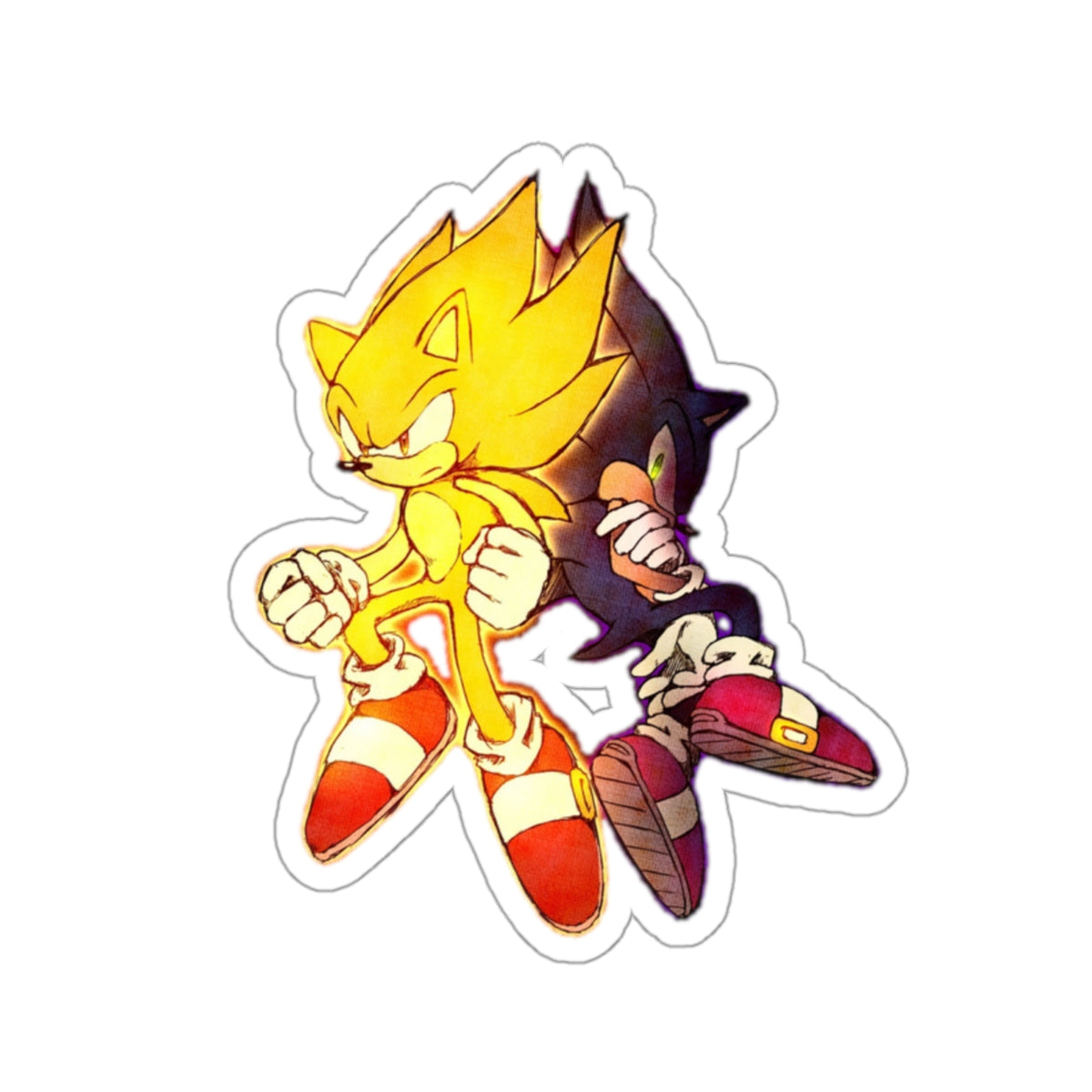 Super Sonic and Sonic the Hedgehog Waterproof Sticker - Weatherproof Vinyl Car Decal