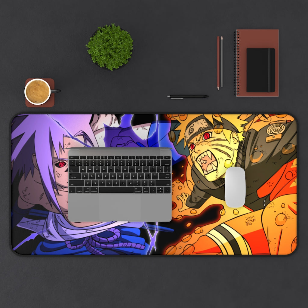 Naruto Anime Mouse Pad / Desk Mat - sasuke & naruto - The Mouse Pads Ninja Home Decor