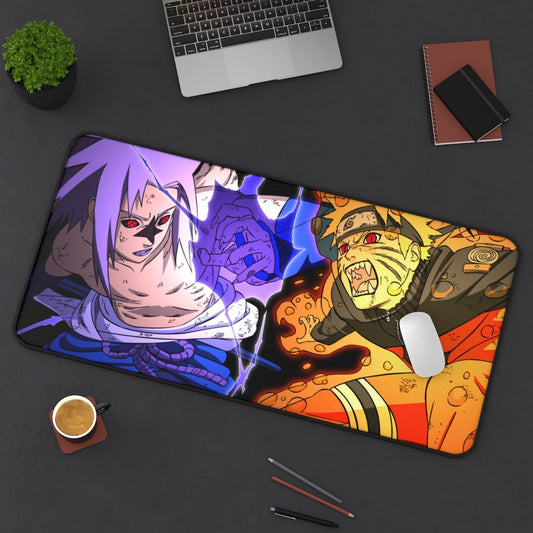 Naruto Anime Mouse Pad / Desk Mat - sasuke & naruto - The Mouse Pads Ninja 31" × 15.5" Home Decor