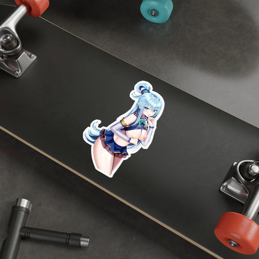 Konosuba Aqua Sexy Topless Boobs Waterproof Sticker - Ecchi Vinyl Decal