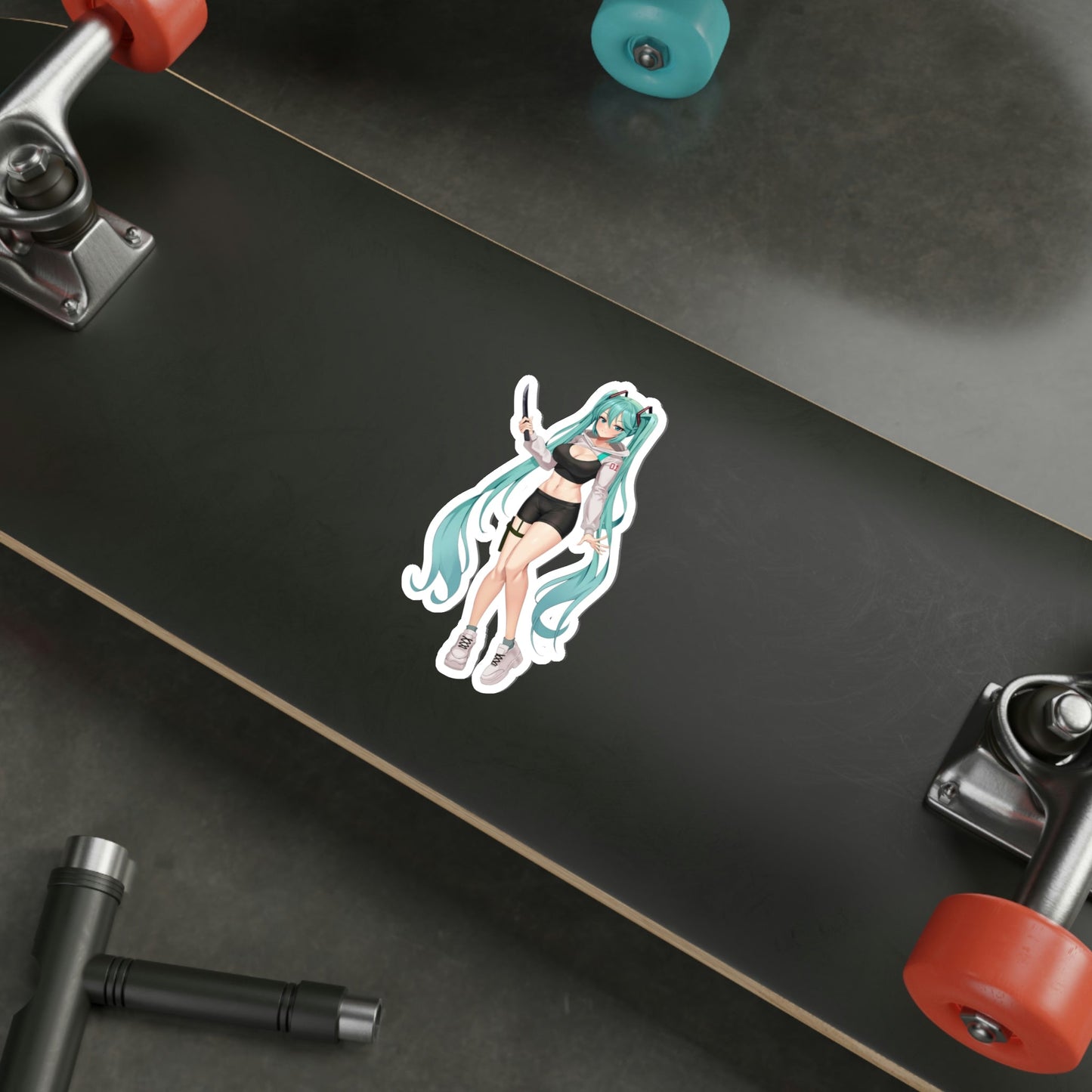 Sexy Hatsune Miku Knife Vocaloid Waterproof Sticker - Weatherproof Vinyl Car Decal