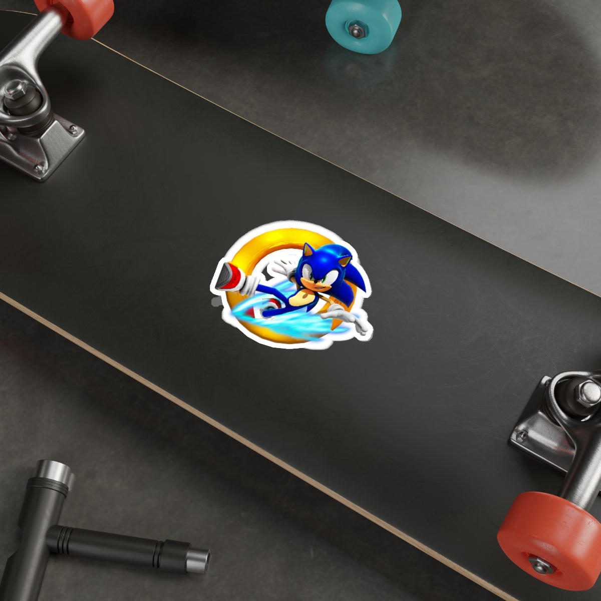 Ring Sonic the Hedgehog Waterproof Sticker - Weatherproof Vinyl Car Decal