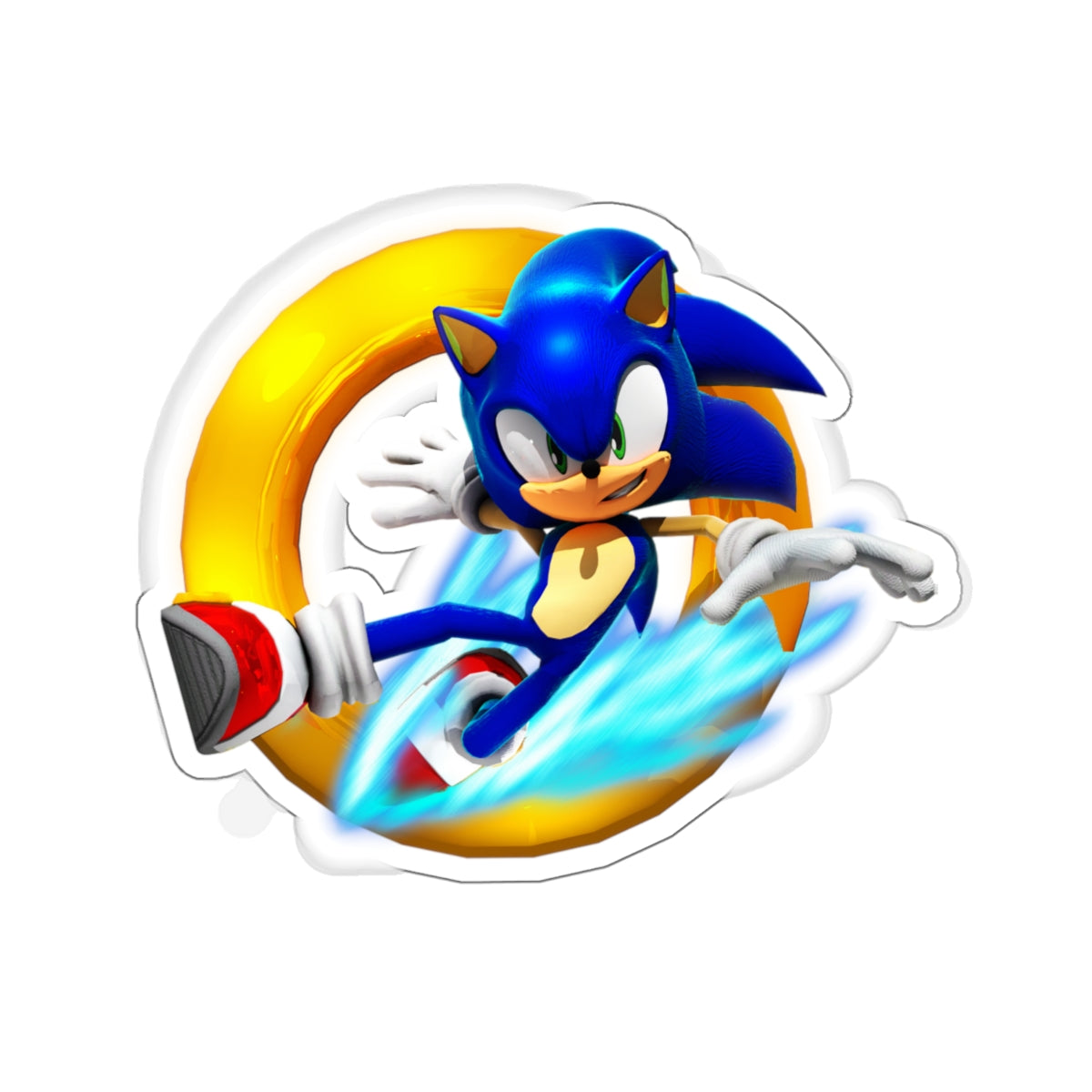 Ring Sonic the Hedgehog Waterproof Sticker - Weatherproof Vinyl Car Decal