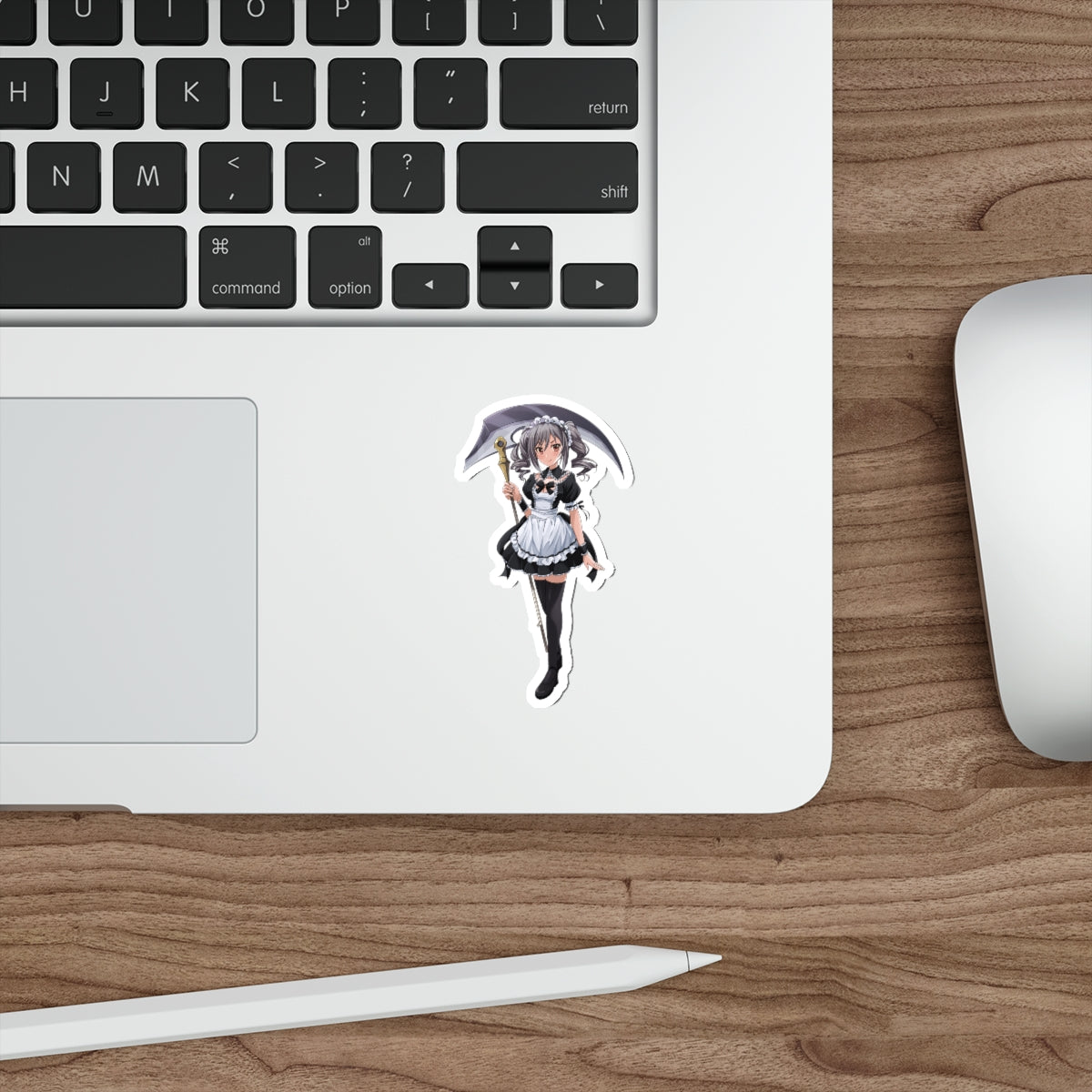 Maid Ranko Kanzaki with Scythe Idolmaster Waterproof Sticker - Weatherproof Vinyl Car Decal