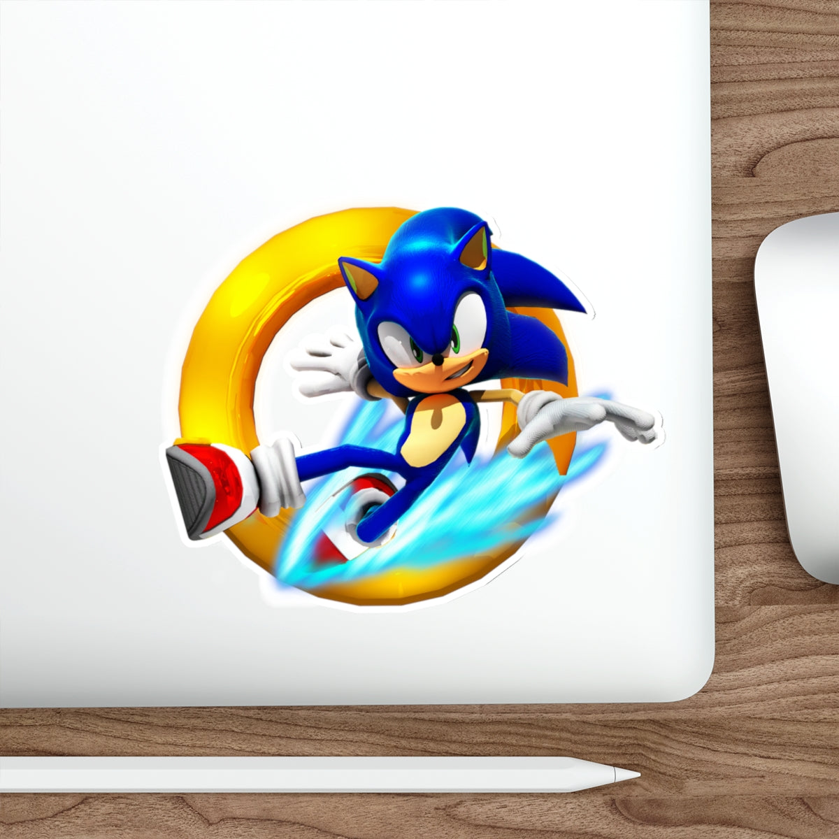 Ring Sonic the Hedgehog Waterproof Sticker - Weatherproof Vinyl Car Decal