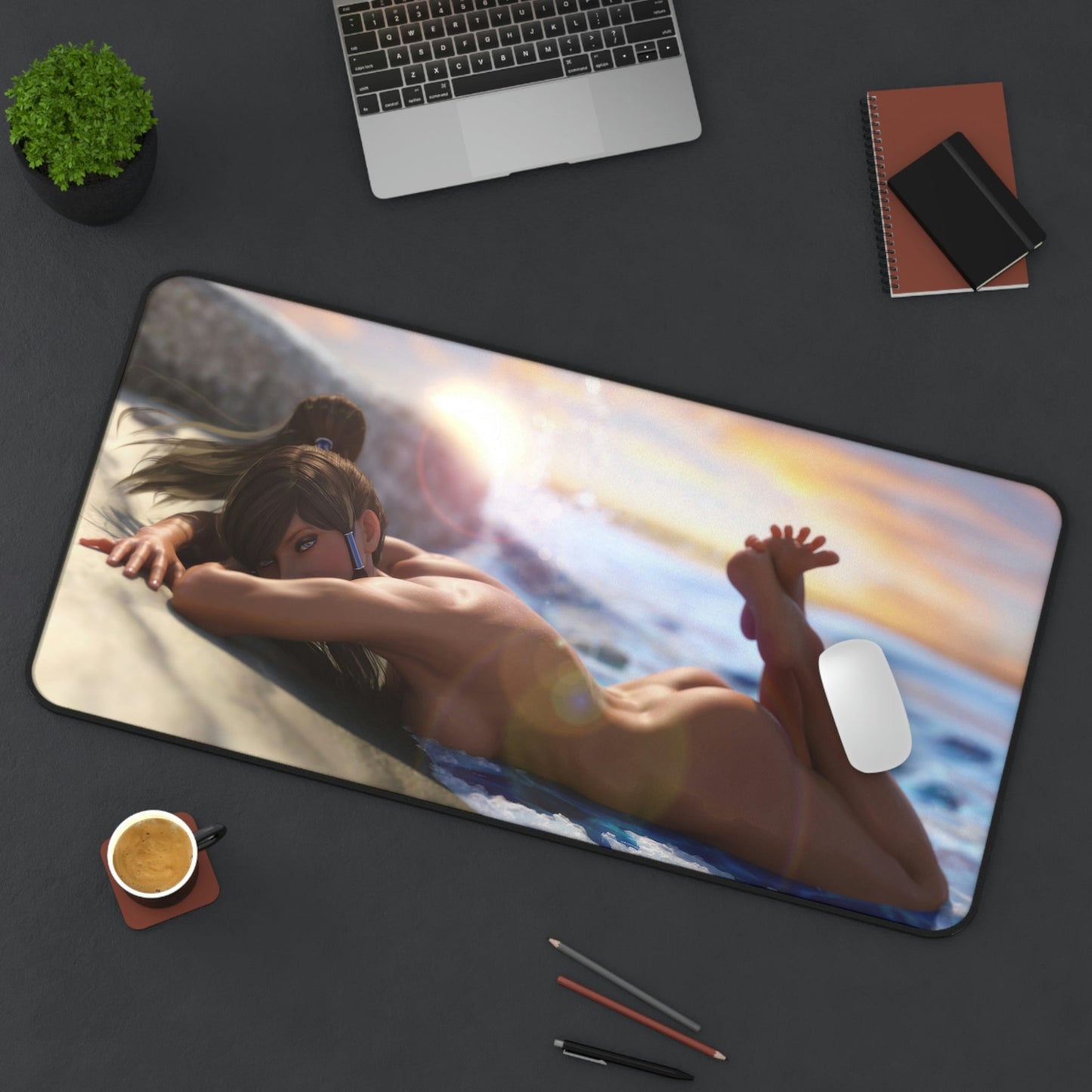 Korra Nude Anime Mousepad - Large Desk Mat - Mouse Pad - MTG Playmat