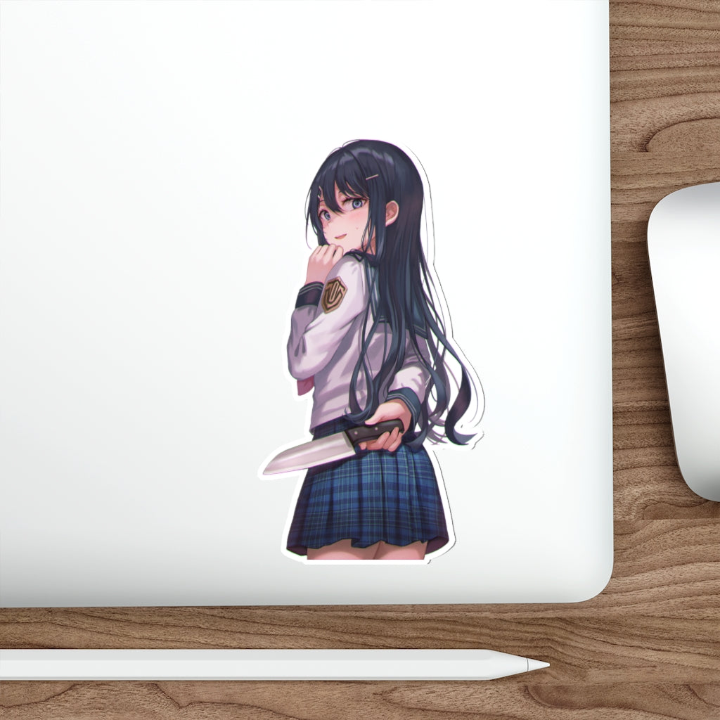 Danganronpa Sayaka Maizono Hidden knife Waterproof Sticker - Ecchi Vinyl Decal