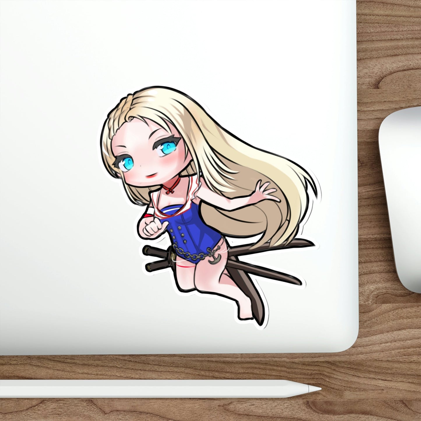 Lost Ark Katana Chibi Waifu Waterproof Sticker - Weatherproof Vinyl Car Decal