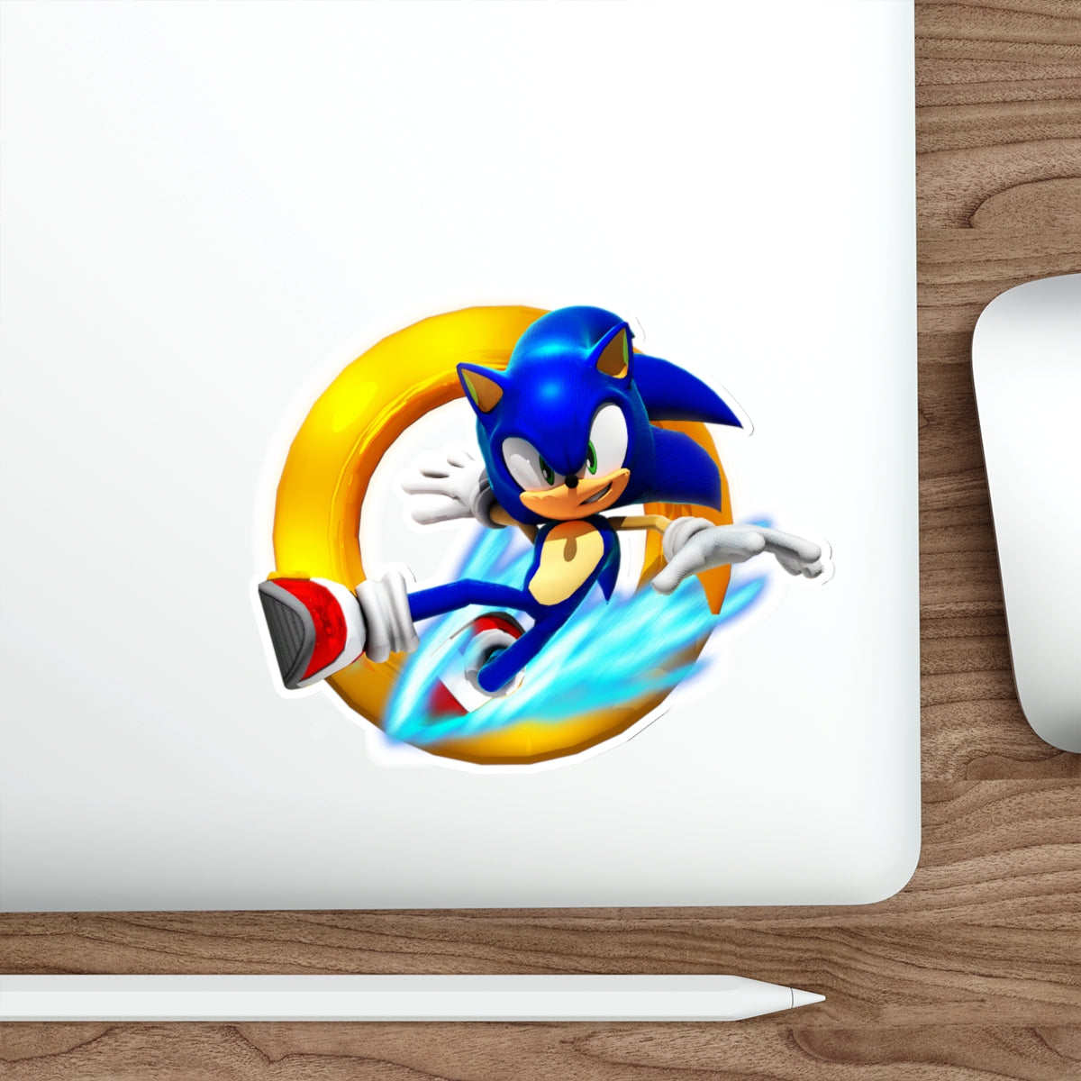 Ring Sonic the Hedgehog Waterproof Sticker - Weatherproof Vinyl Car Decal