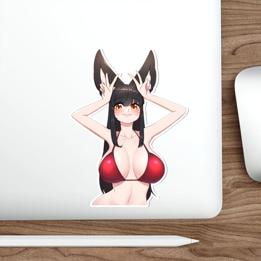 Ahri League of Legends Big Bikini Boobs Waterproof Sticker - Ecchi Vinyl Decal