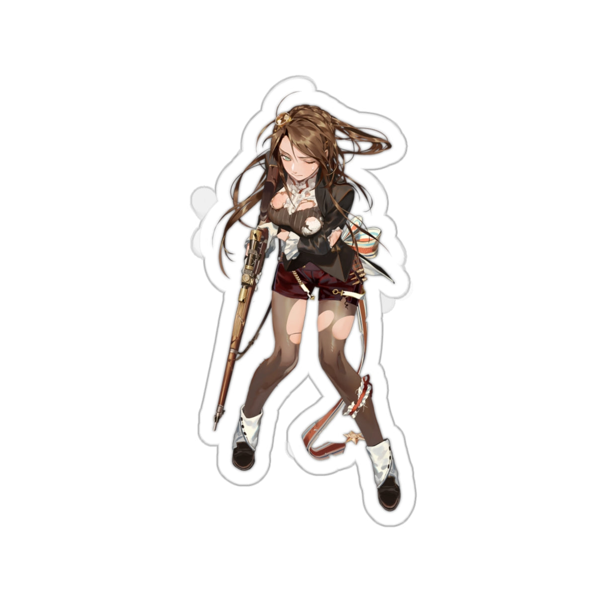 Distressed Lee Enfield Girls Frontline Waterproof Sticker - Weatherproof Vinyl Car Decal