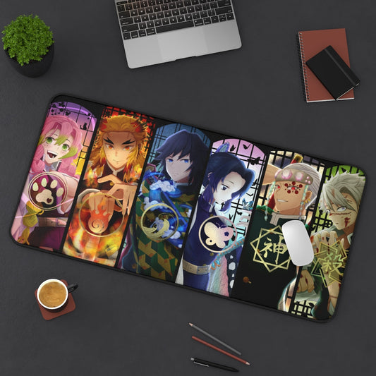 Demon Slayer Mouse pad Anime Large Desk Mat - Main Characters - The Mouse Pads Ninja 31" × 15.5" Home Decor