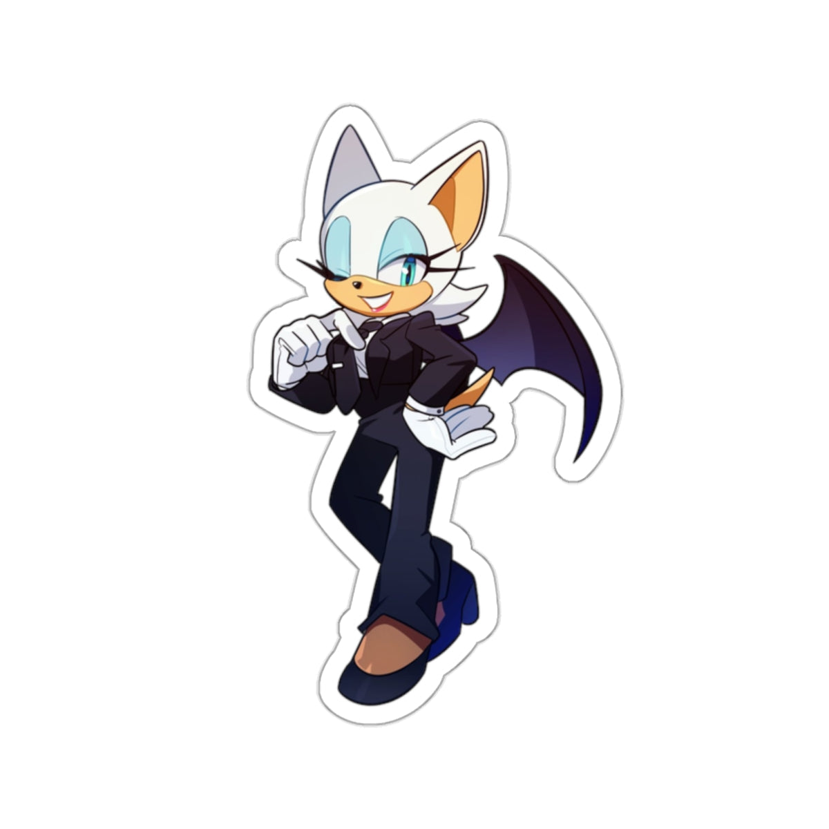 Rouge the Bat Sonic Waterproof Sticker - Weatherproof Vinyl Car Decal