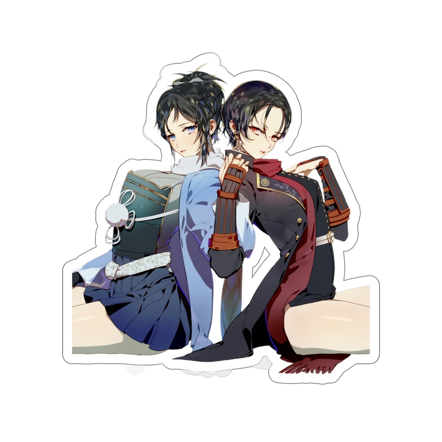 Touken Ranbu Sexy Waifus Kiyomitsu and Yasusada Waterproof Sticker - Weatherproof Vinyl Car Decal