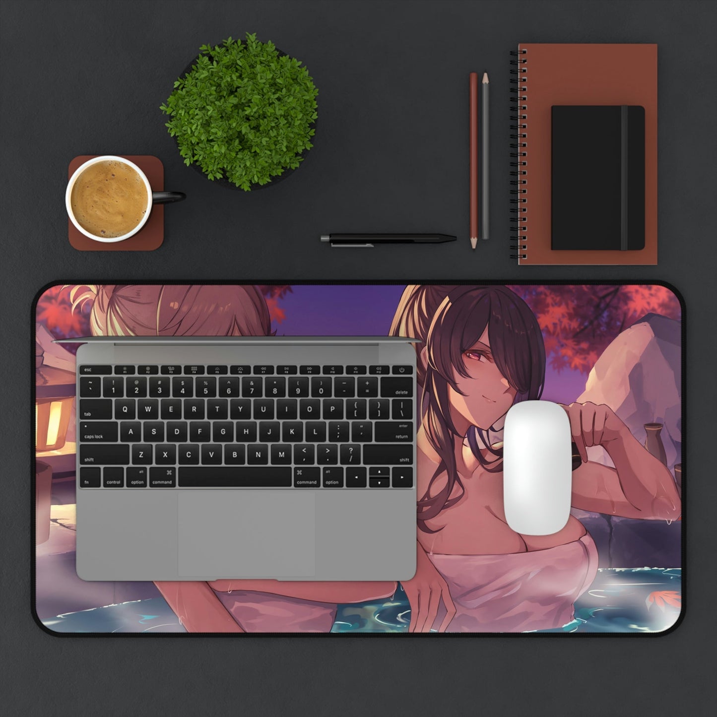 Genshin Impact Mousepad - Onsen Beidou And Ningguang Large Desk Mat - Mouse Pad - Gaming Playmat