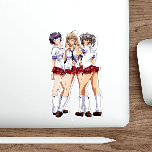 Ikkitousen Sexy School Girl Uniforms Waterproof Sticker - Ecchi Vinyl Decal