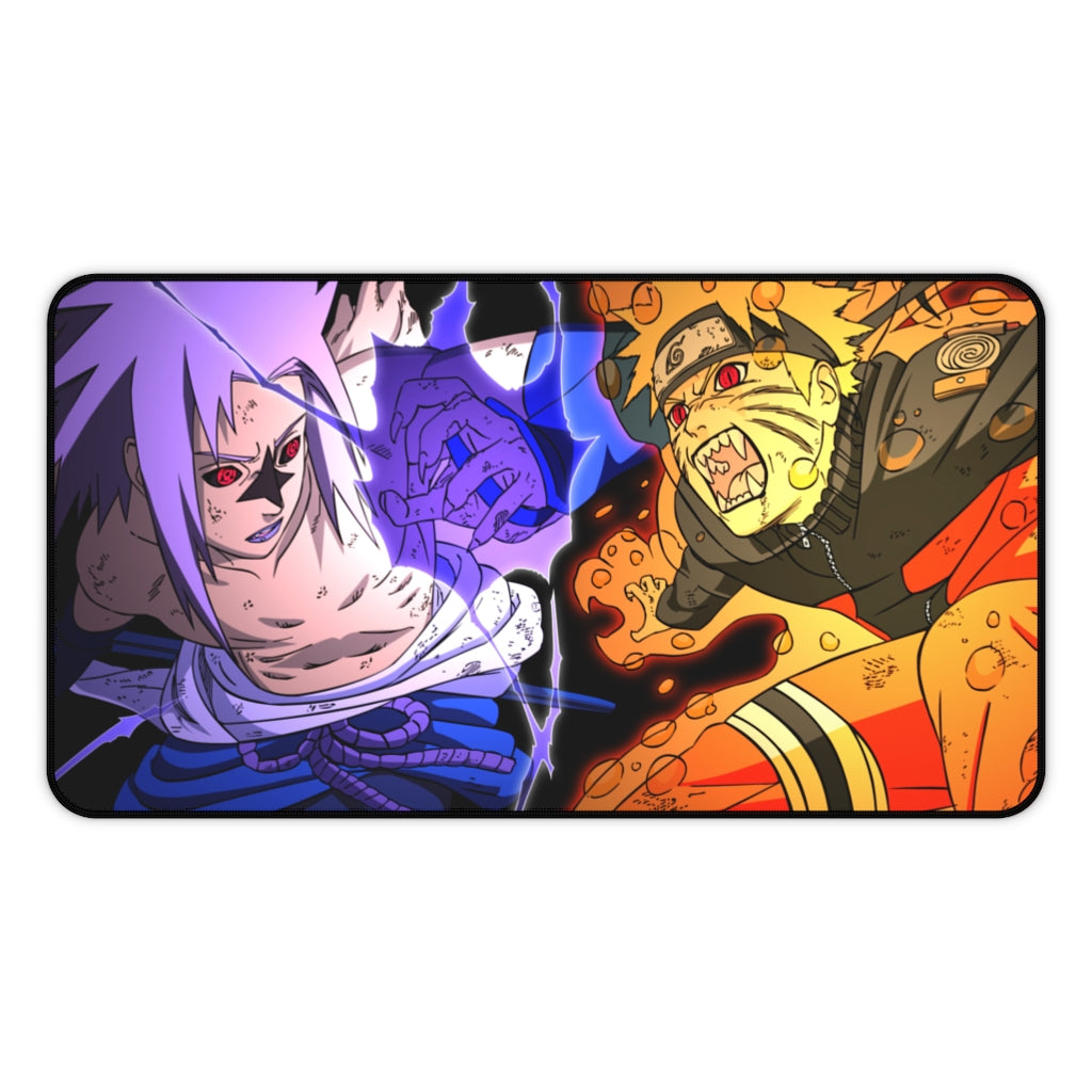 Naruto Anime Mouse Pad / Desk Mat - sasuke & naruto - The Mouse Pads Ninja 12" × 22" Home Decor