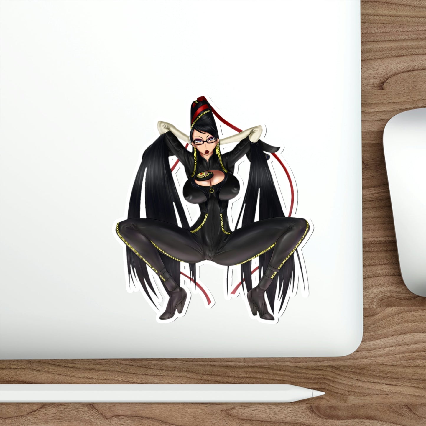 Sexy Squatting Bayonetta Waterproof Sticker - Weatherproof Vinyl Car Decal