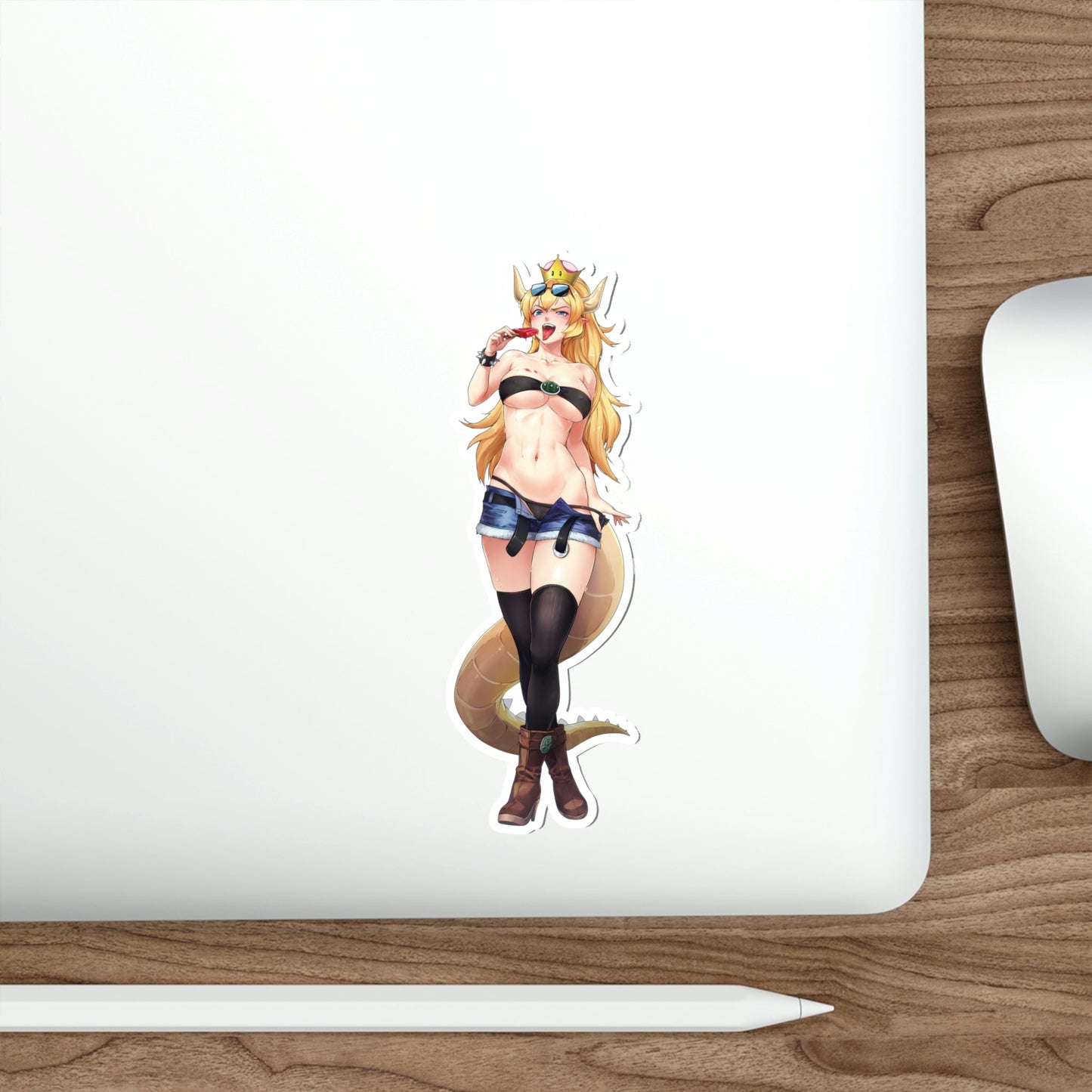 Sexy Bowsette Ice Cream Waterproof Sticker - Weatherproof Vinyl Car Decal