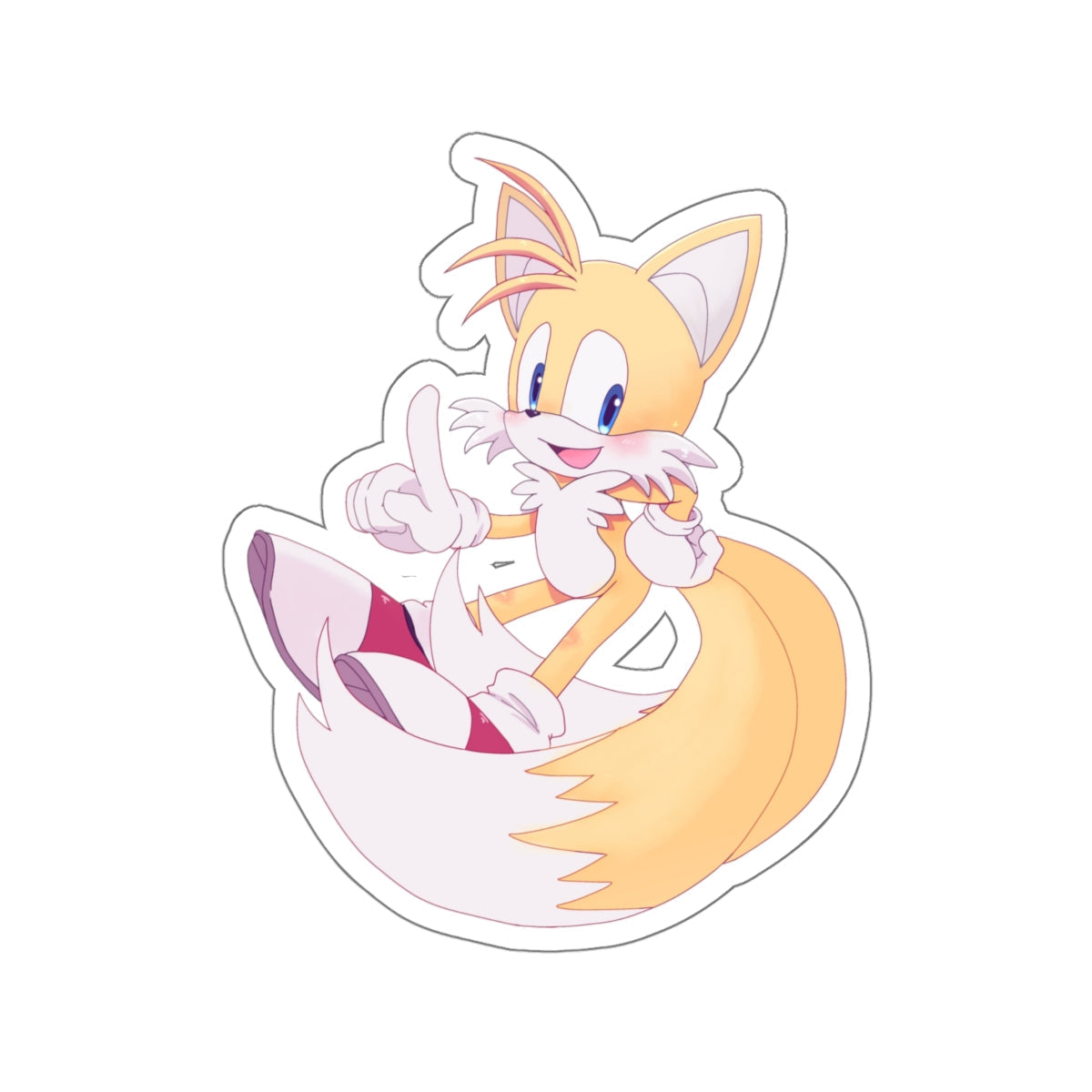 Tails Sonic Waterproof Sticker - Weatherproof Vinyl Car Decal