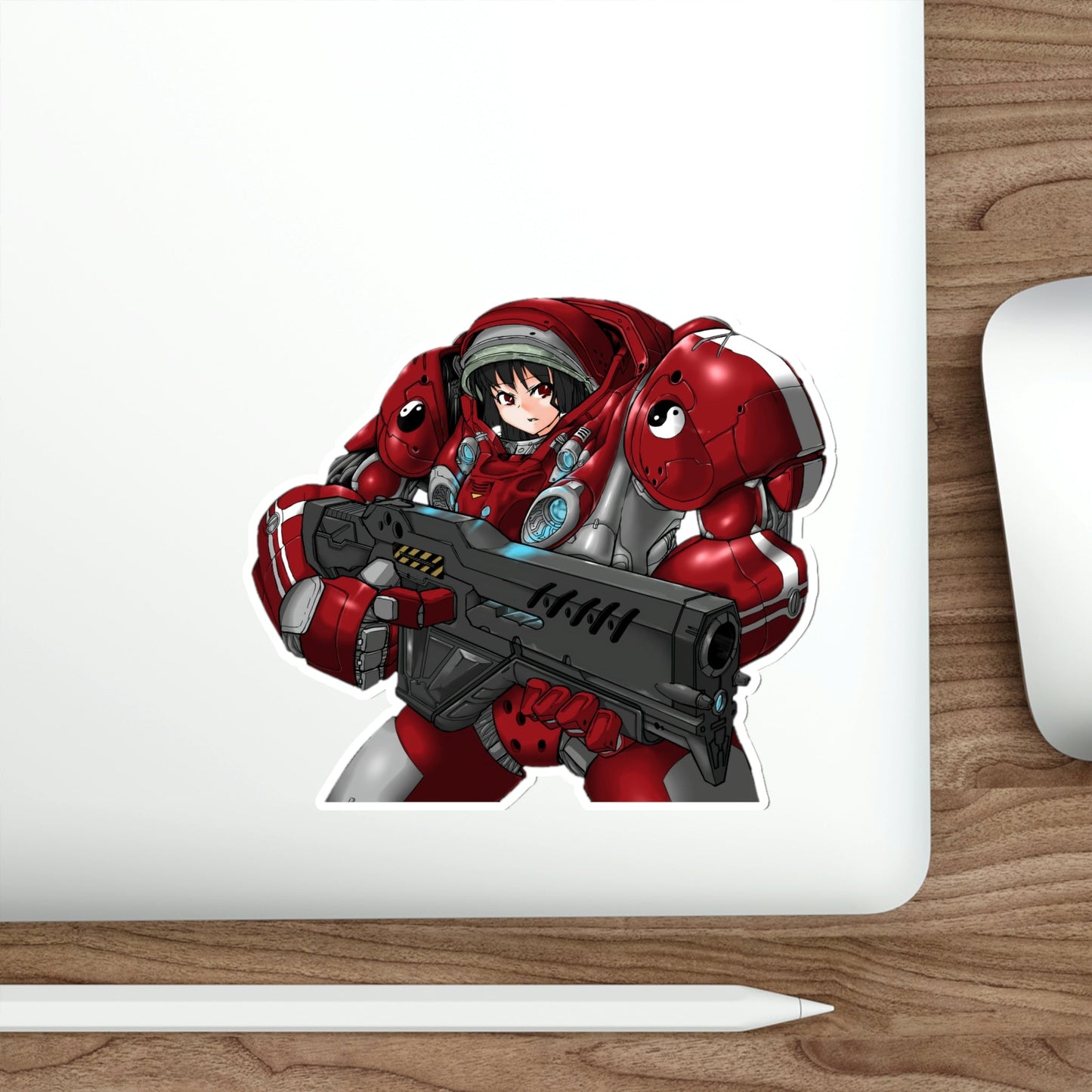 Reimu Touhou Terran Marine Waifu Starcraft Waterproof Sticker - Weatherproof Vinyl Car Decal