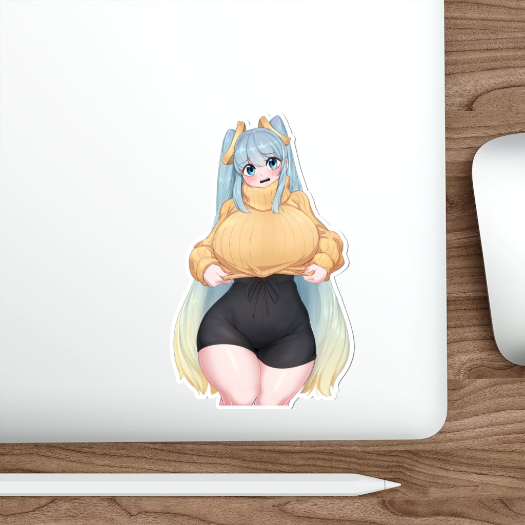 Sona League of Legends Sexy Sweater Waterproof Sticker - Ecchi Vinyl Decal