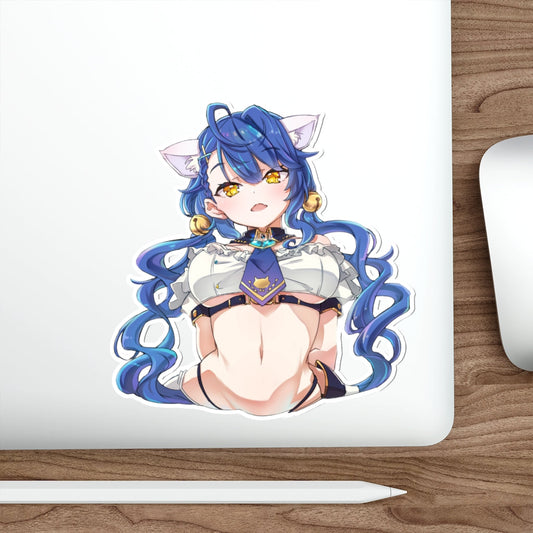 Nijisanji Neko Girl Amamiya Kokoro Waterproof Sticker - Ecchi Vinyl Decal