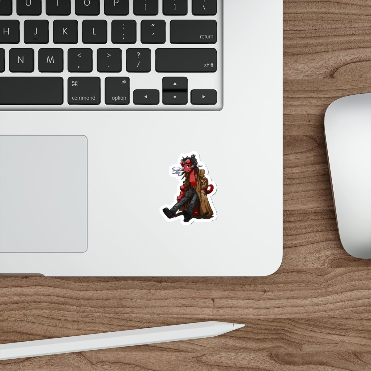 Chibi Kawaii Hellboy Waterproof Sticker - Weatherproof Vinyl Car Decal