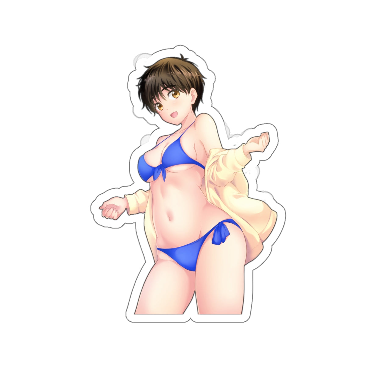 Female Yuuri Katsuki Bikini Yuri on Ice Waterproof Sticker - Weatherproof Vinyl Car Decal