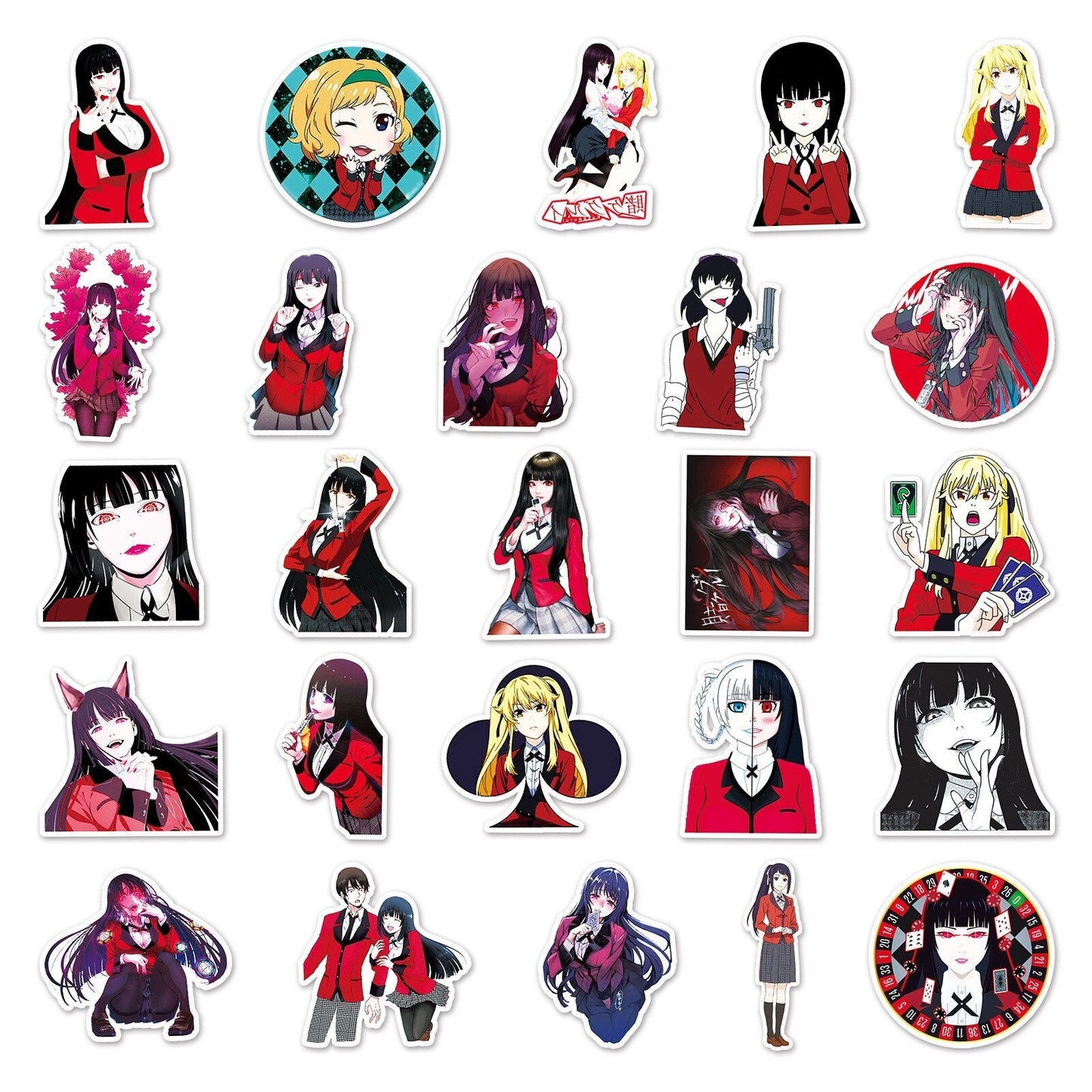 10/30/50PCS Anime KAKEGURUI Stickers Cartoon Graffiti Decoration Decals DIY Laptop Fridge Skateboard Helmet Car Sticker Toy Gift