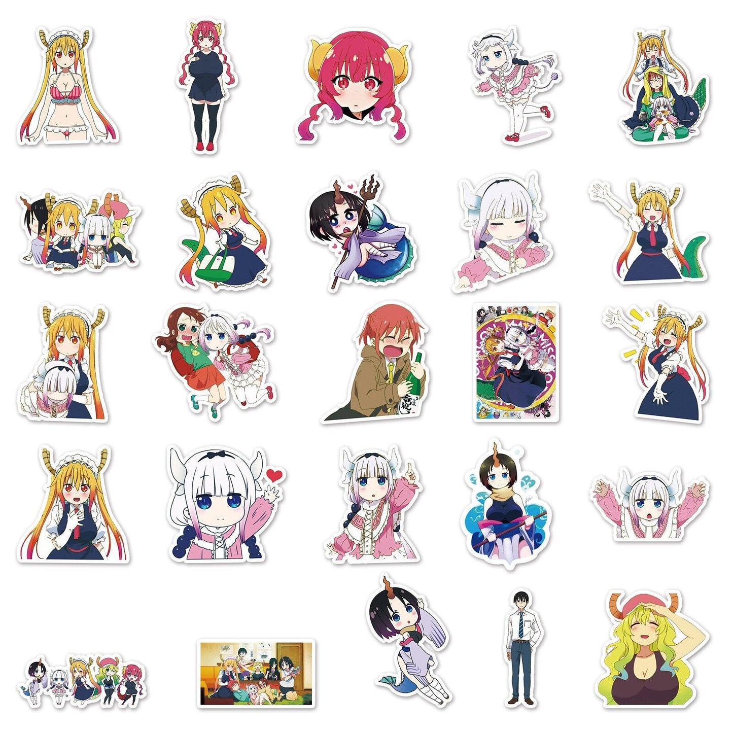 10/30/50PCS Miss Kobayashi&#39;s Dragon Maid Sticker Kawaii Anime Graffiti Decals Sticker DIY Phone Stationary Suitcase Skateboard