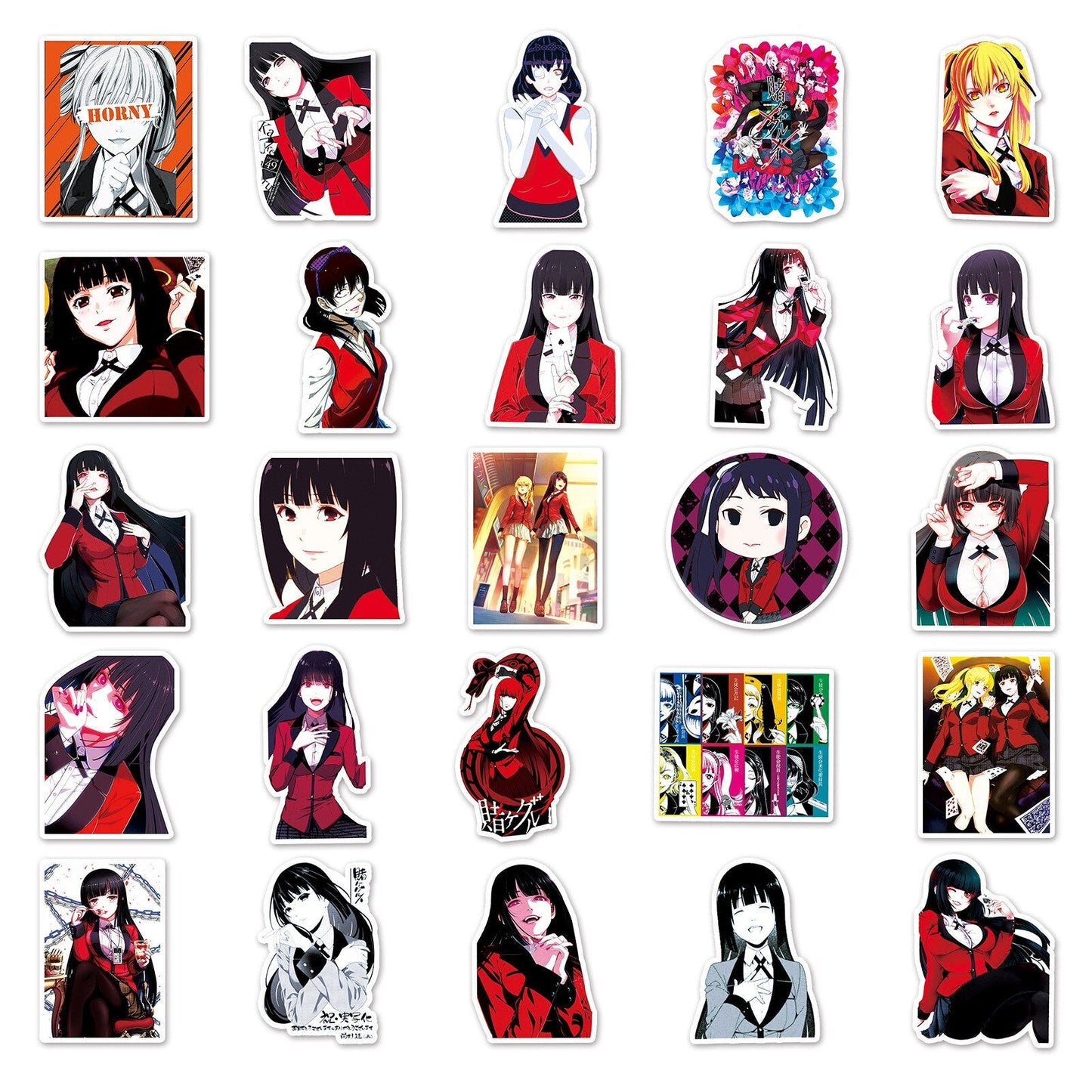 10/30/50PCS Anime KAKEGURUI Stickers Cartoon Graffiti Decoration Decals DIY Laptop Fridge Skateboard Helmet Car Sticker Toy Gift