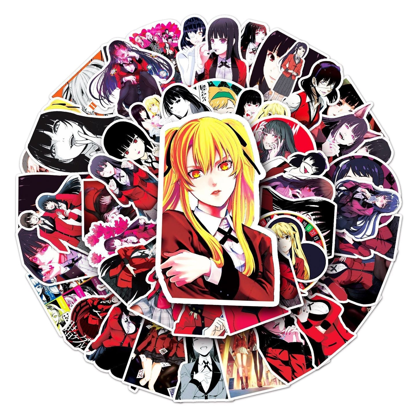 10/30/50PCS Anime KAKEGURUI Stickers Cartoon Graffiti Decoration Decals DIY Laptop Fridge Skateboard Helmet Car Sticker Toy Gift